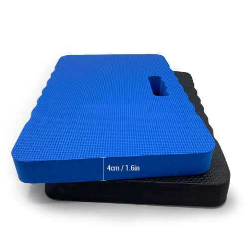 2 pezzi ginocchiere EVA da giardino, 45x28x4 cm, Blu/Nero 2
