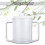 Clear Mug for Children and Elderly, Two-Handled Water Drinking Cup, Easy Grip Feeding Cup, Design 2
