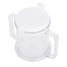 Clear Mug for Children and Elderly, Two-Handled Water Drinking Cup, Easy Grip Feeding Cup, Design