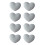 8pcs Silicones Heart Shape Vibration Control Tennis-White 1
