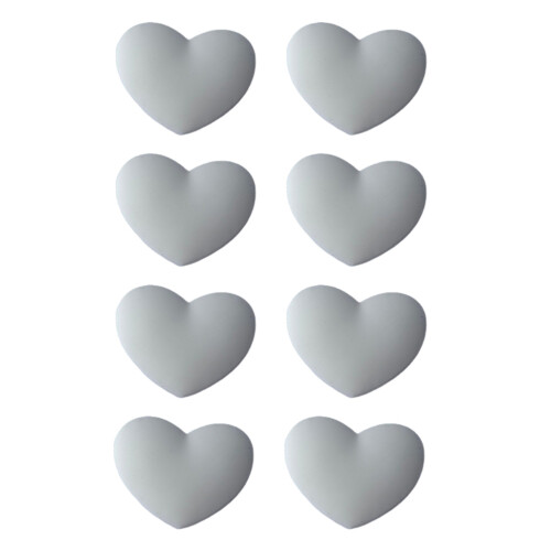 8pcs Silicones Heart Shape Vibration Control Tennis-White