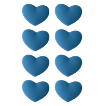 8pcs Shock Absorbing Heart Shaped Silicones Tennis-Sky blue