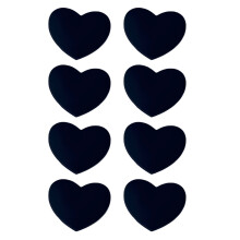 Multicolor Heart Pattern Vibration Dampeners Silicones-Black
