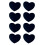 Multicolor Heart Pattern Vibration Dampeners Silicones-Black 1