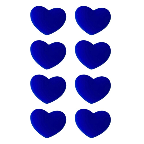Multicolor Heart Pattern Vibration Dampeners Silicones-Blue