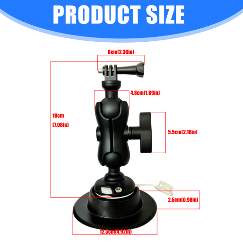 Waterproofed Camera Mount for Kayaks Rail Brackets Stainless 2
