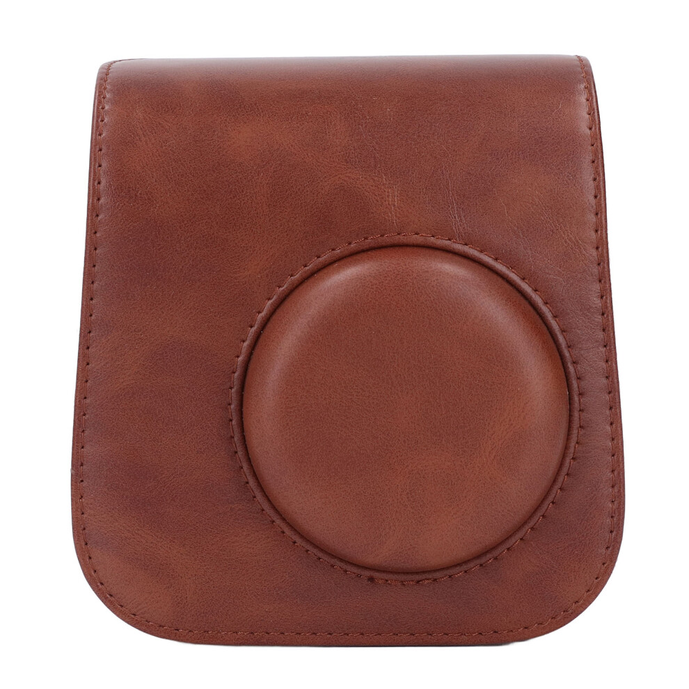 Retro Rainproof Pu Leather Camera Case For Mini Se 7 Plus, Brown 8411346709885
