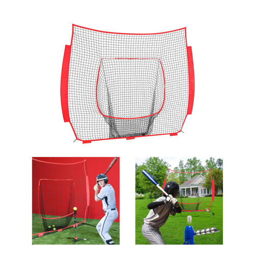 7x7ft Baseball Practice Net Nylon Baseball Replacement Net for 1