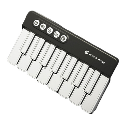 Travel Piano Kids Interactive Learning Tool for Develops-Black