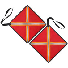 2Pcs Kayak Towing Warning Flag with Webbing Kayak Warning Flags