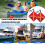 2Pcs Kayak Towing Warning Flag with Webbing Kayak Warning Flags 2
