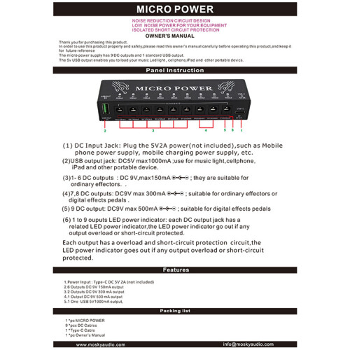 Multiple Channel Adapter Smarted Protection for Musical 1