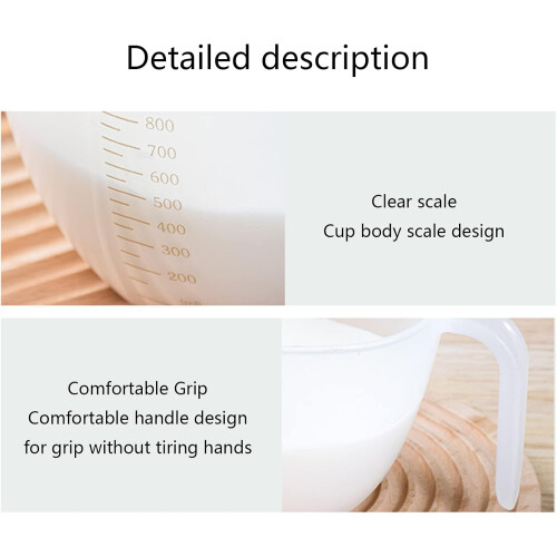Beating Cup High Capacity Mixing Bowl for Liquid Filtering and Measuring, Large Size Kitchen Baking Tool, Durable Material 2