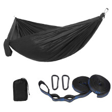 Tear Resistant Outdoor Hammock Portable Travel Hammock with Carry Bag Lightweight Nylon for Backpacking and Beach Use