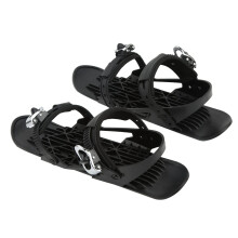Mini Ski Shoes for Adults, Adjustable Binding Black Snowboard Boots, Size-Specific for Forest Paths and Outdoor Use