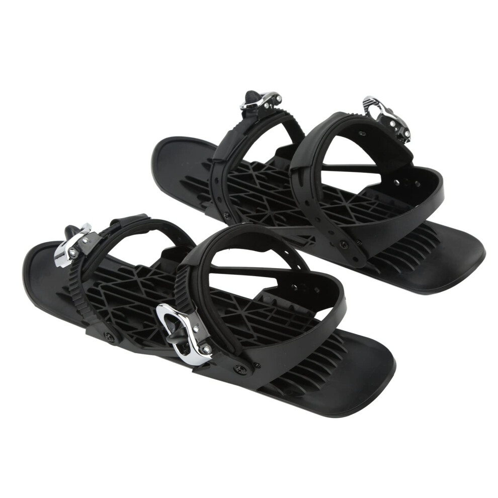 Mini Ski Shoes for Adults, Adjustable Binding Black Snowboard Boots, Size-Specific for Forest Paths and Outdoor Use-image-OPC-PKC9ZBR-NEW