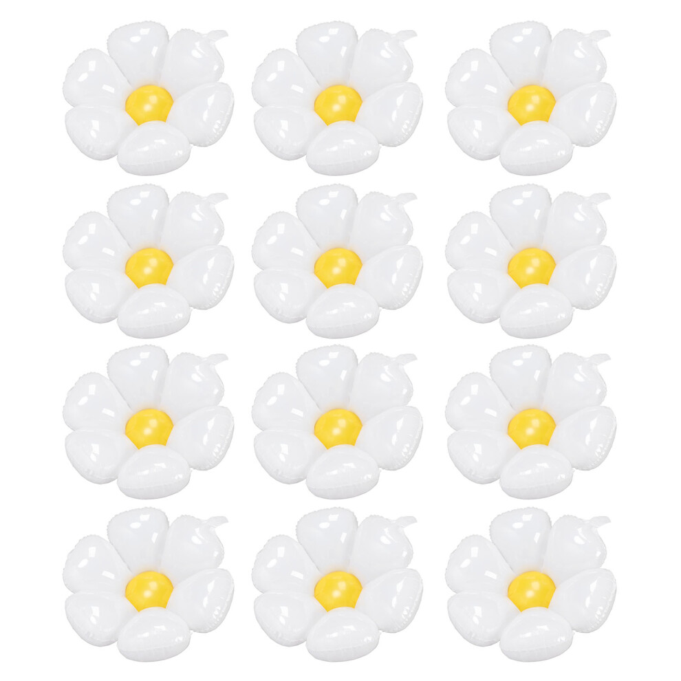 50pcs Daisy Balloons Birthday Party Decorations, Plastic & Foil