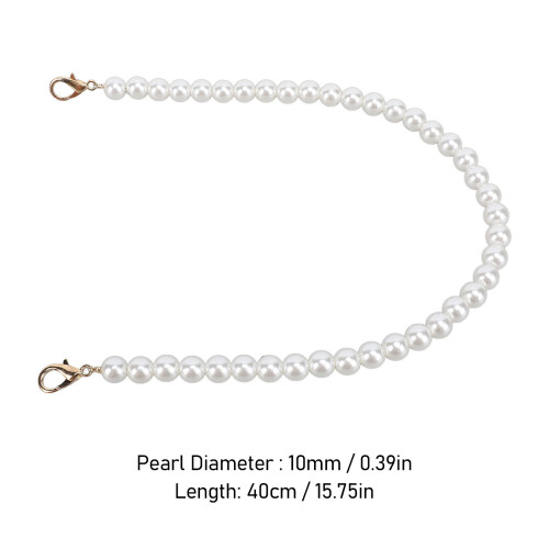 Chaîne à poignée en perles de 40 cm avec fermoir en alliage, 10 mm 1