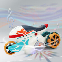 Children Electric Stunt Motorcycle Toy with Lights & Music, Indoor Outdoor