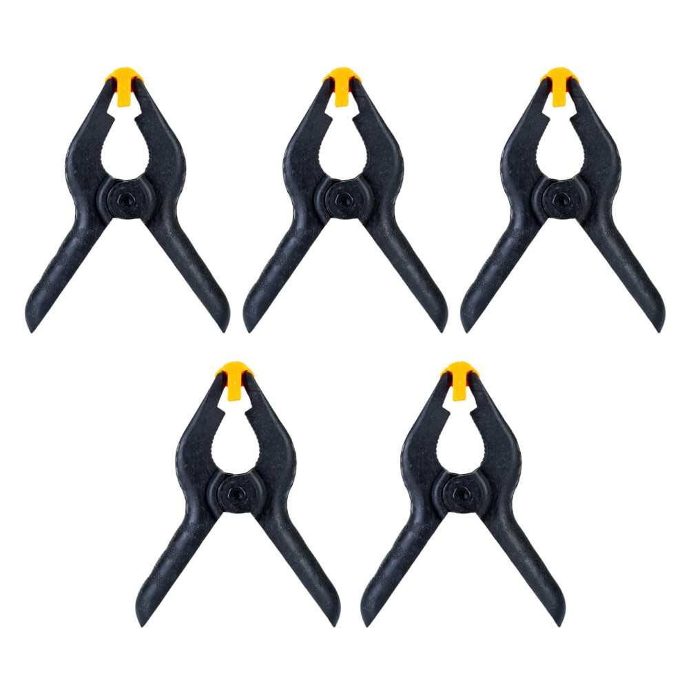 Nylon Clamps Pack Of 5 For Photography Backdrops - Strong Spring Design, Secure Hold, Easy Adjustment, 1 Inch Size 6038364154422