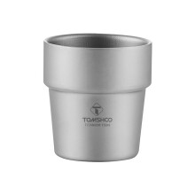 Vaso de titanio Ti Cup 150 ml, para camping, 6,7 cm x 7 cm