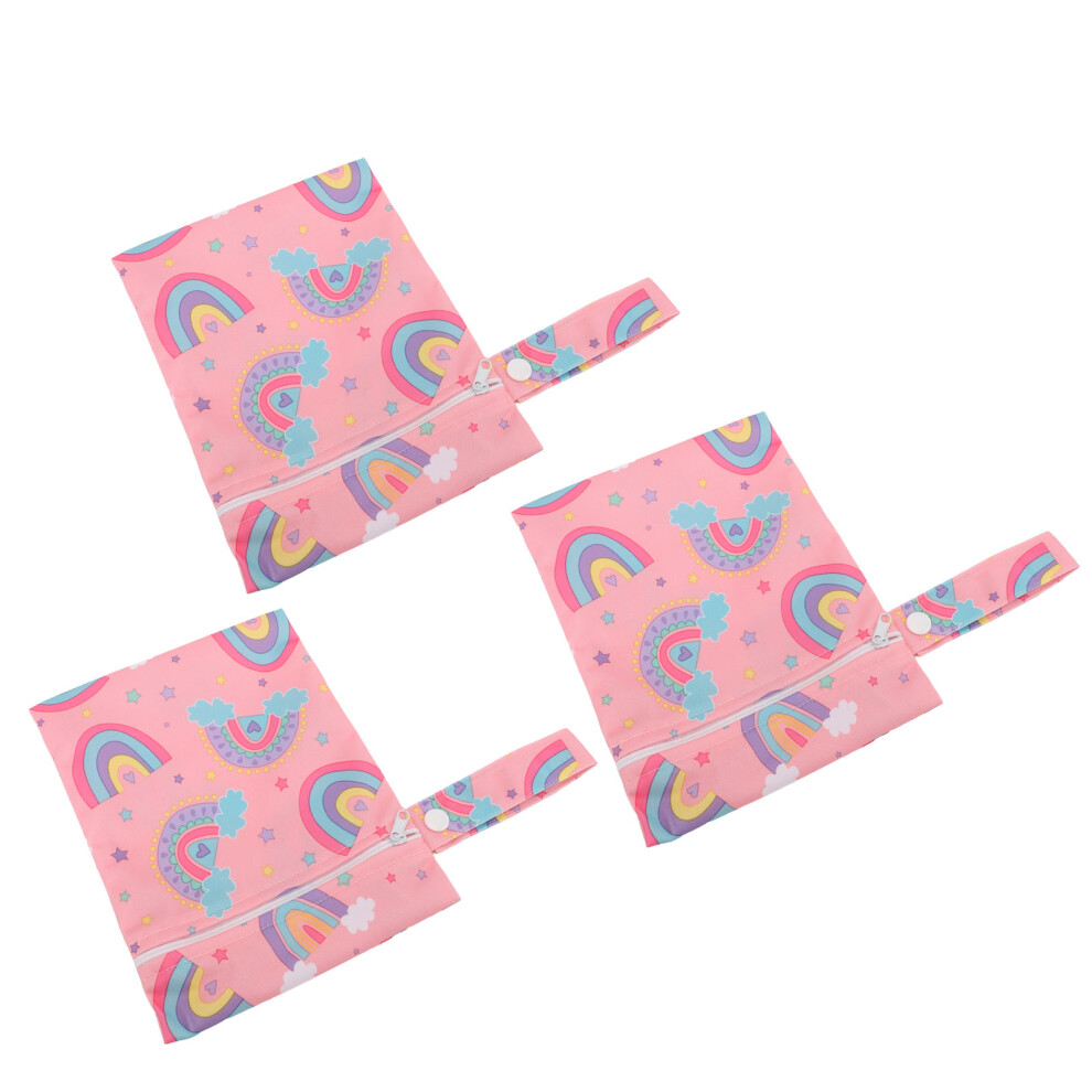 3pcs Water-Resistant Baby Wet Dry Bags 15x20cm Cloth Diapers