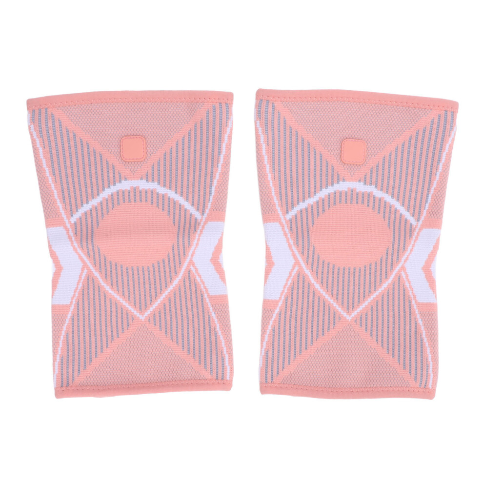 Pink Nylon Anti Slip Knee Brace Sleeve For Running & Fitness S
