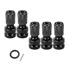 Impacts Wrenches Adapter 0.5 Inch Square to 1/4 Inch Hexagonal Shank for Quick Tool Conversion and Screwdriver Bit Efficiency