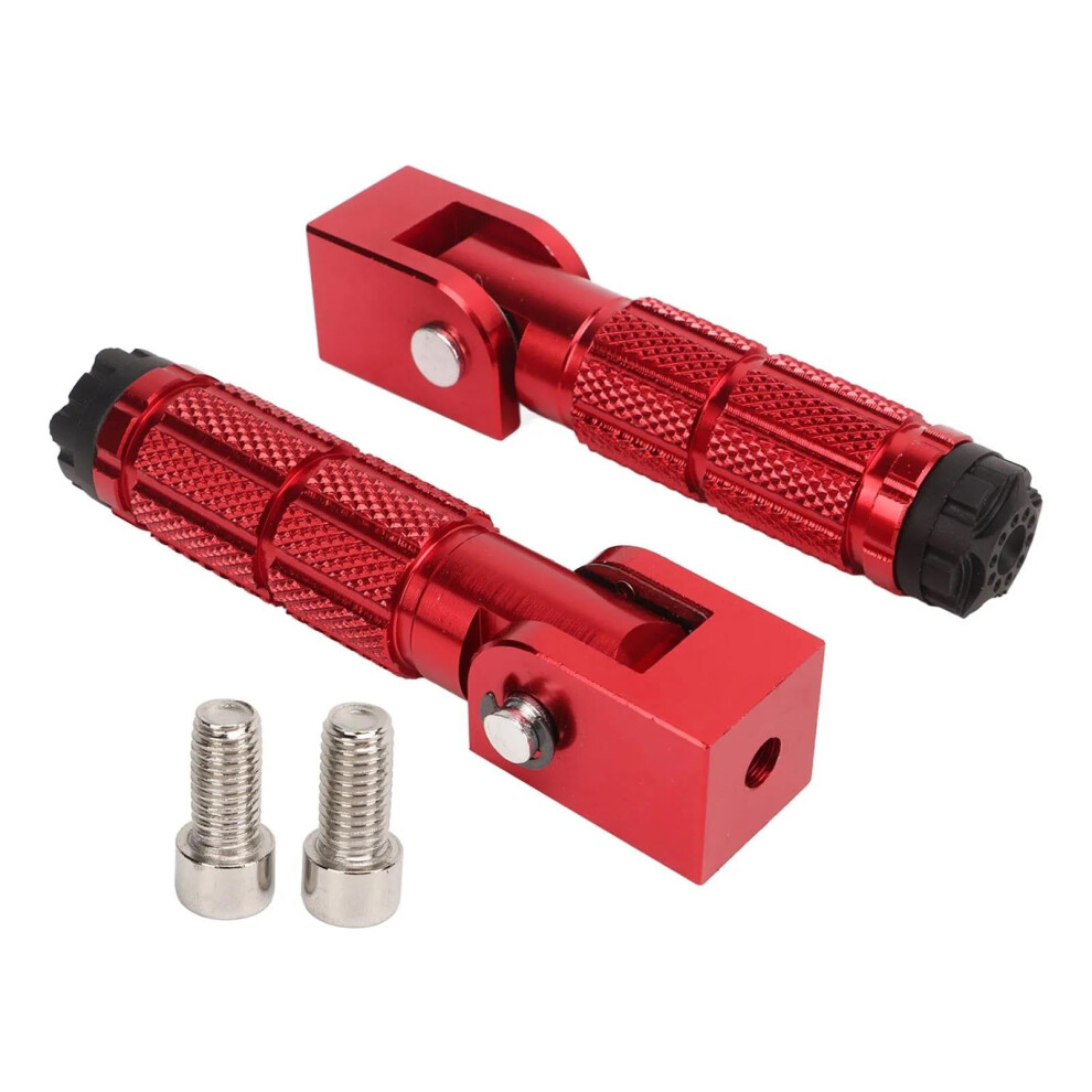 Universal Motorcycle Gear Shift Brake Lever Toe Pegs Foot Pegs Racing Rearset Pedals For Motorcycles Bicycles Mopeds Karts Red 9084446762242