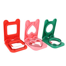 3-teiliges Sandwich-Ausstecher-Set: Rechteck in Rot, Herz in Rosa