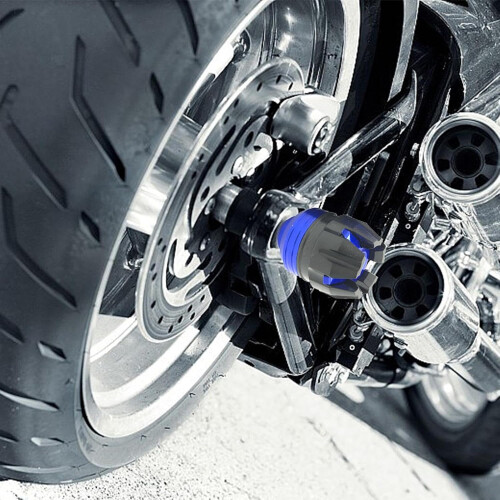 Front Fork Frame Sliders for Motorbikes, Blue Wheel Crash Protectors, Scooter Frame Sliders Replacement, Durable Protection 1
