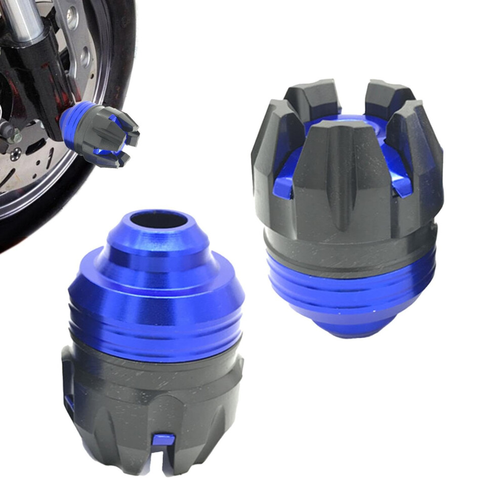 Front Fork Frame Sliders For Motorbikes, Wheel Crash Protectors, Scooter Frame Sliders Replacement, Durable Protection Blue 9016109676771