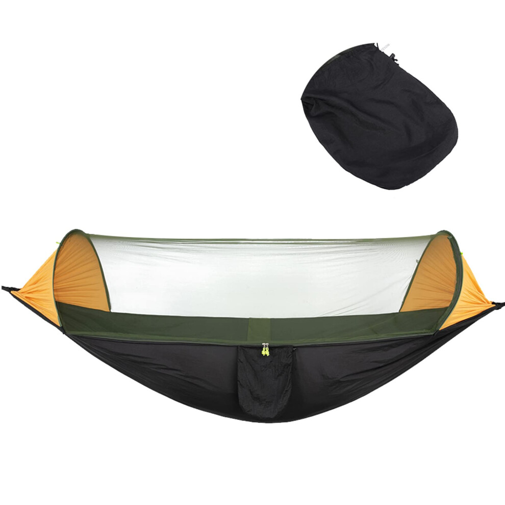 Automatic Quick Open Net Hammock | Lightweight Tear-Resistant Outdoor Camping Swing | Portable Travel Sleeping Hammock for Hiking and Yard-image-OPC-PKCB77V-NEW