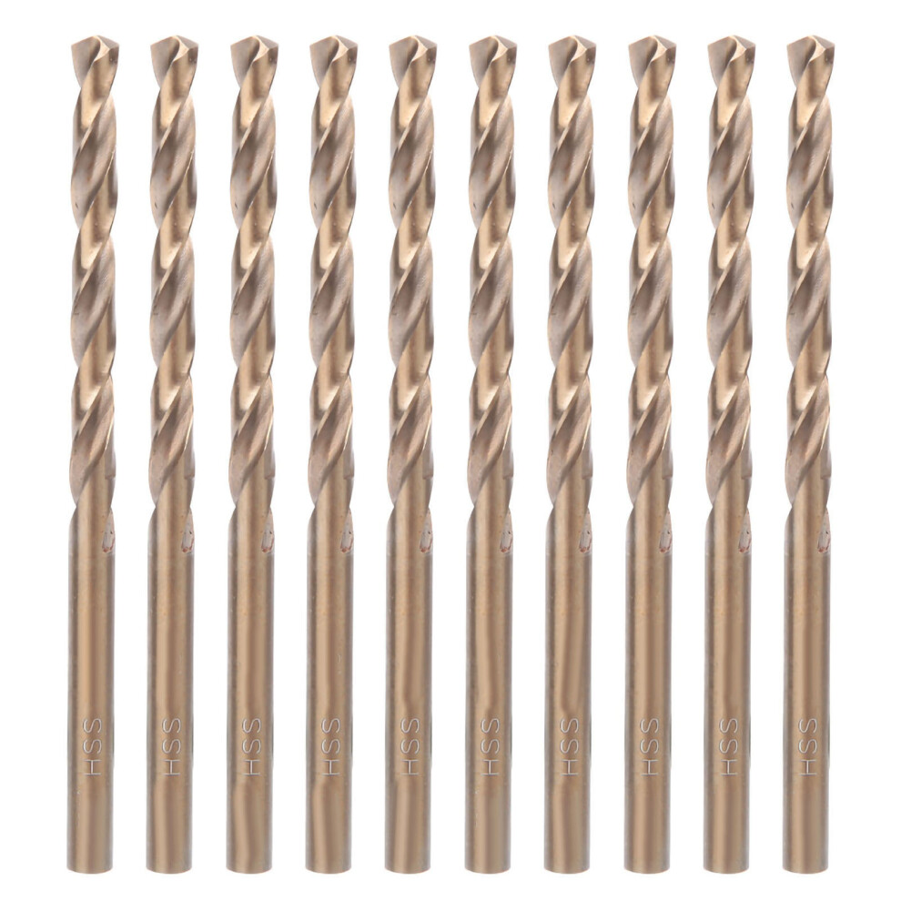 10pcs HSS CO Straight Shank Twist Drill Bits for