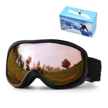 Ski Goggles Over Glasses with Anti-Fog Spherical Dual Interchangeable Lenses for Men Women Youth Snowboarding