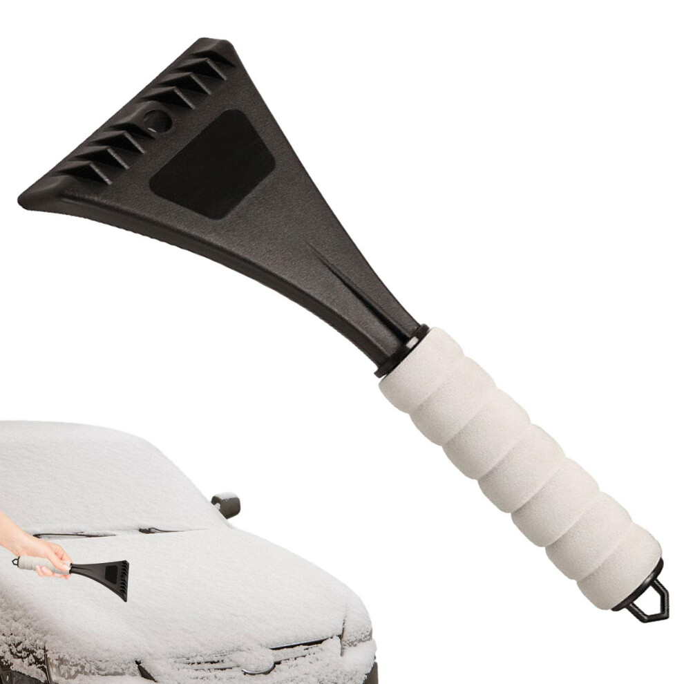 Car Snow Scraper | Ergonomic Sponge Handle Snow Shovel For Cars, Suvs, And Trucks | Frost Ice Removal Tool - Black 6447073474781