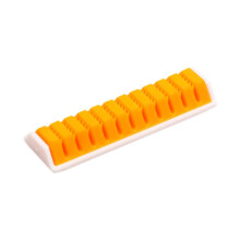 Fishing Supplies Holder with 11 Slots for Fly Hooks, Durable Orange Design for Organizing Fishing Tackle and Accessories