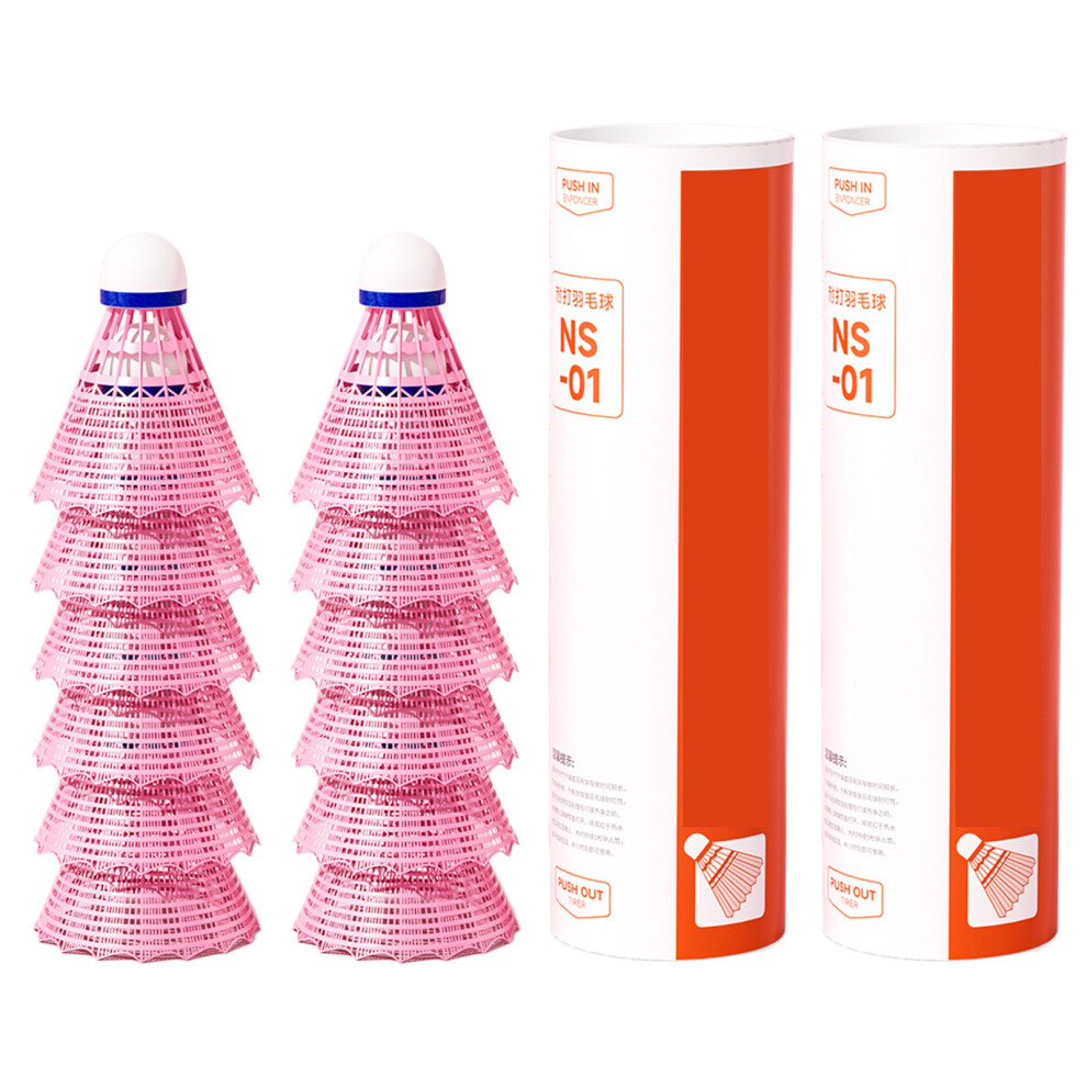 6/12pcs Outdoor Windproof Badminton-12 packs NS 01 pink-image-OPC-PKCB8KJ-NEW
