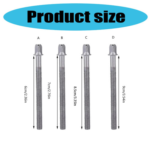 30PCS Drum Screws Metal Texture Perfect for Maintaining-60MM 1