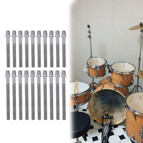 30PCS Drum Screws Metal Texture Perfect for Maintaining-60MM 2