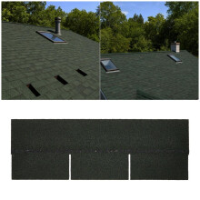 18Pcs Asphalt Shingles Bitumen Roofing, Dark Green