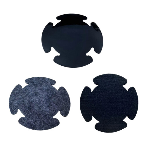 Felt Bass Drum Silencers Pad Dampeners Single-Medium thick gray 1