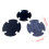 Felt Bass Drum Silencers Pad Dampeners Single-Medium thick gray 4