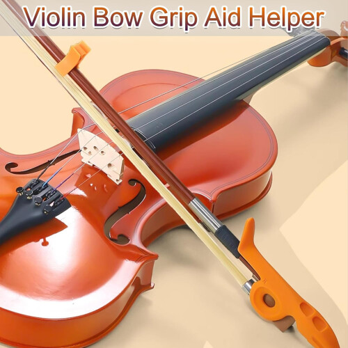 Silicone Clip On Violin Bows Holder Student Finger-Orange 2