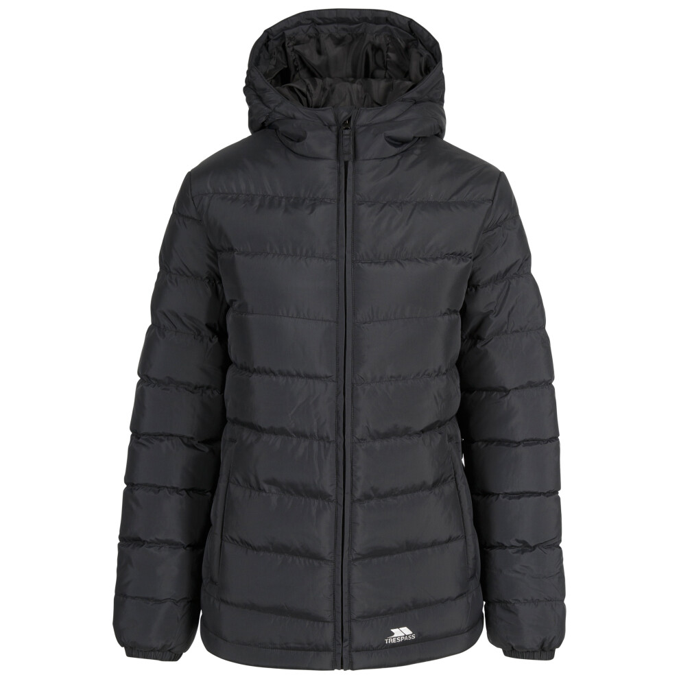 Trespass Women's Padded Parka Jacket Casual with 2 Zip Pockets Elegant, Mid-Thigh Length, Black, XXS - Image 3