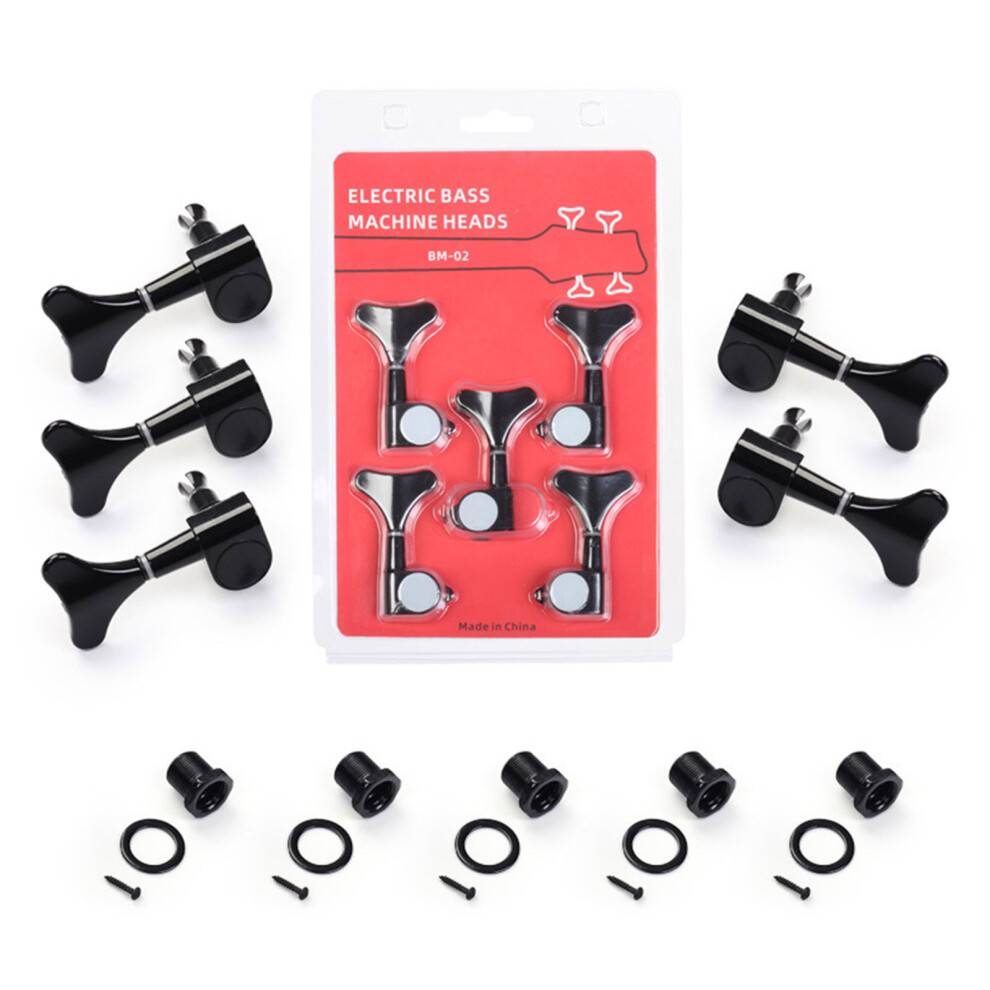 5Pieces Metal Guitar Tuning Machines Suitable for-Black L3R2-image-OPC-PKCB95W-NEW