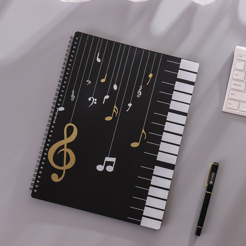 Document Storage Organizer File Folder 60 Pages-Treble clef 1