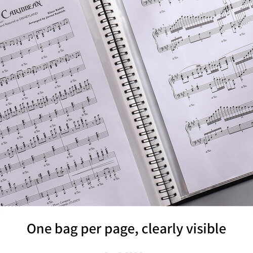 Document Storage Organizer File Folder 60 Pages-Treble clef 2