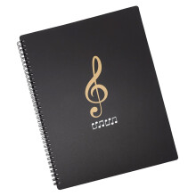 Document Storage Organizer File Folder 60 Pages-Treble clef