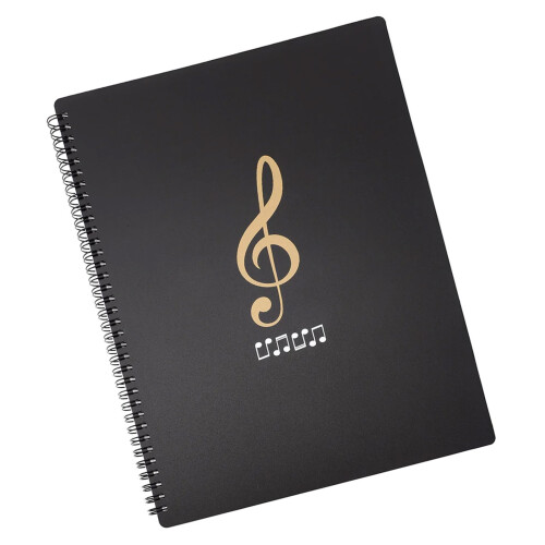 Document Storage Organizer File Folder 60 Pages-Treble clef